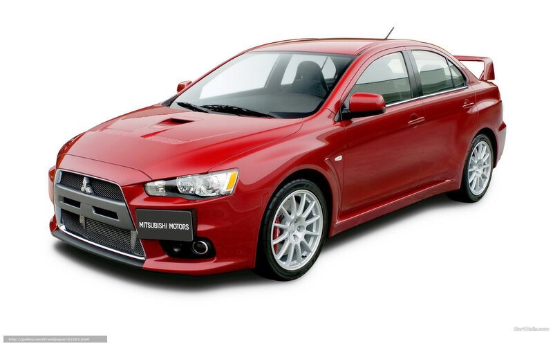 Red Mitsubishi Lancer — Neutral, Photograph