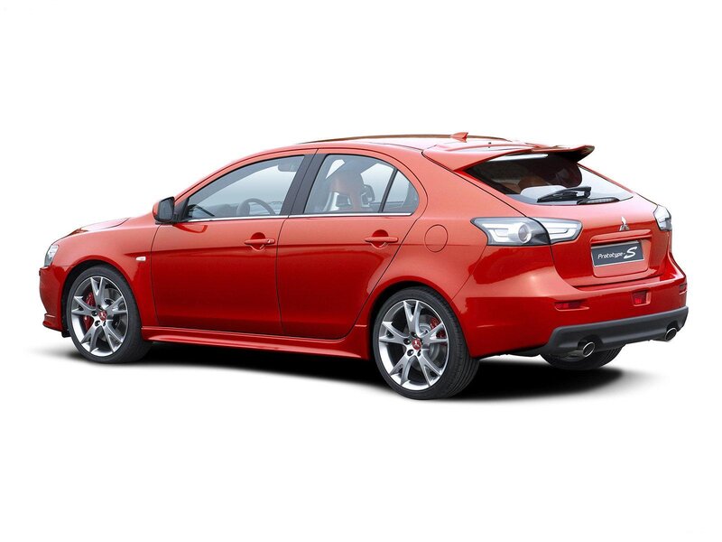 red mitsubishi lancer prototype