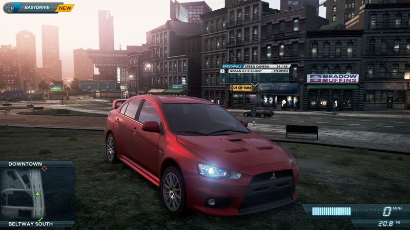 Red Mitsubishi Lancer — Urban