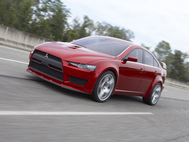 Red Mitsubishi Sedan — Dynamic