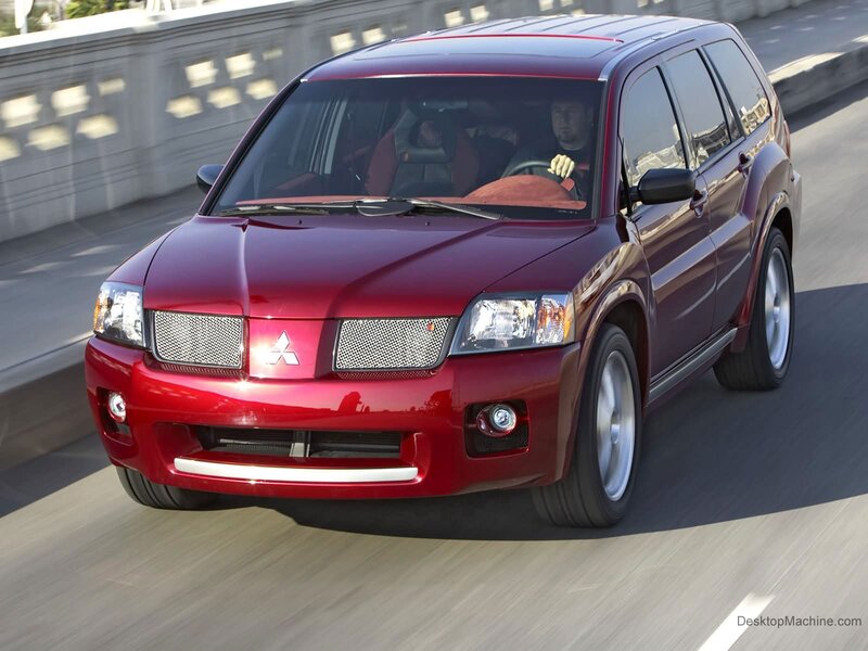 Red Mitsubishi Suv — Dynamic, Afternoon, Photograph, Driver