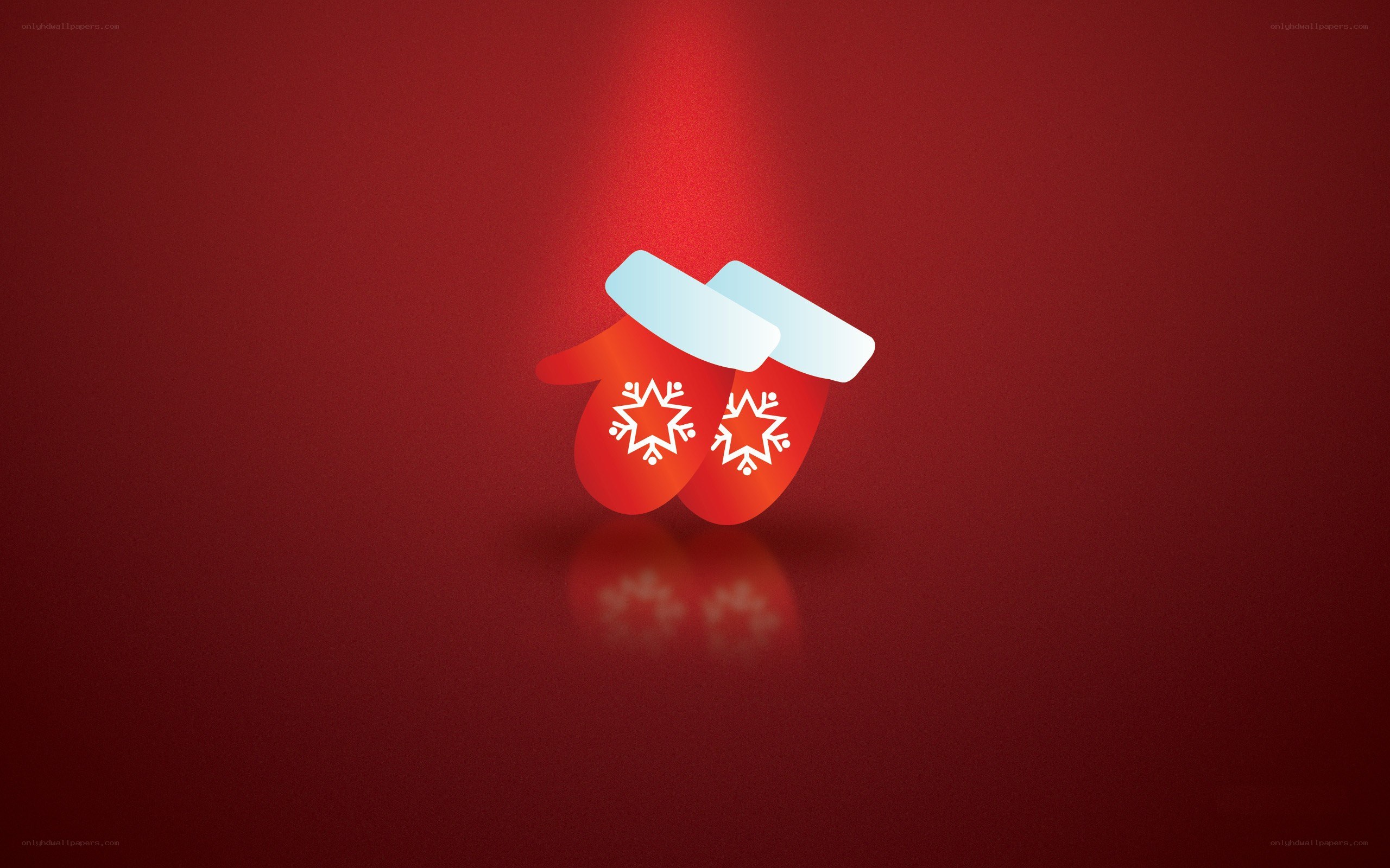 red mittens with snowflakes
