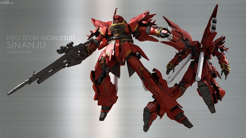 Red Mobile Suit Robot
