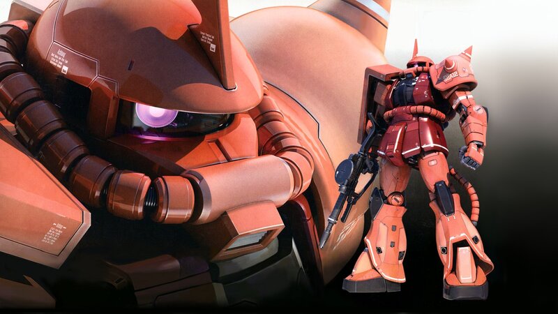 Red Mobile Suit Robots — Dramatic