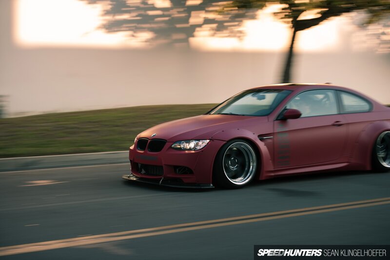 Red Modified BMW Car — Dynamic