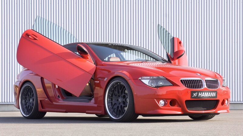 Red Modified Car — Dramatic