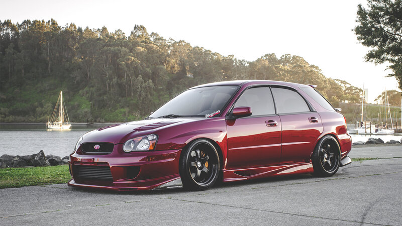 Red Modified Car — Maroon