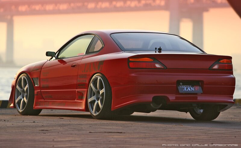 Red Modified Coupe — Dramatic, Sunset, Photograph