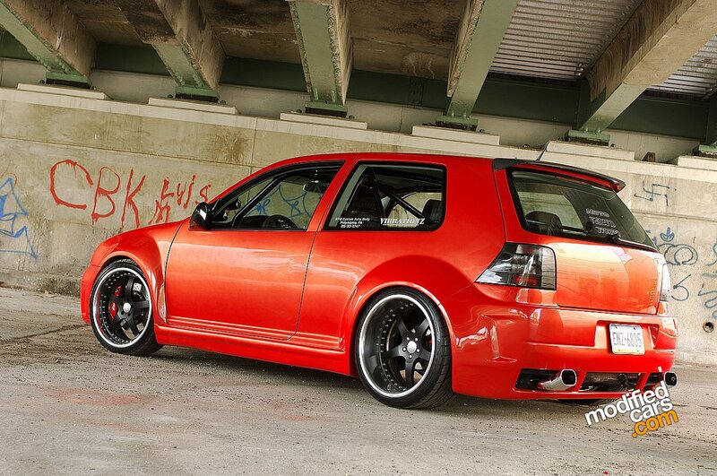 Red Modified Hatchback