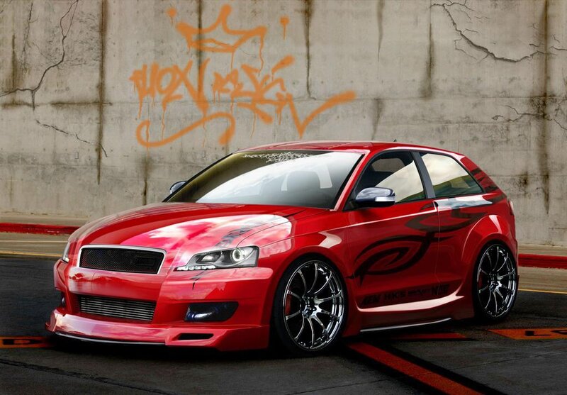 Red Modified Hatchback — Urban