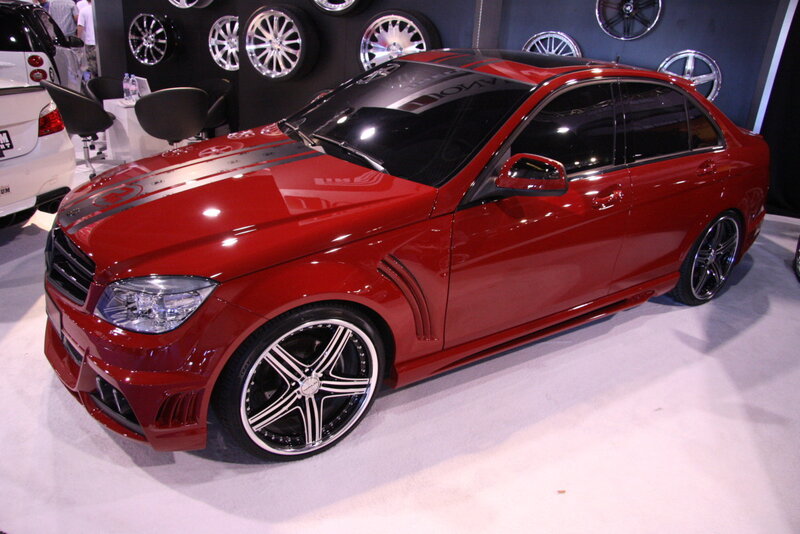 Red modified Mercedes-Benz C-Class