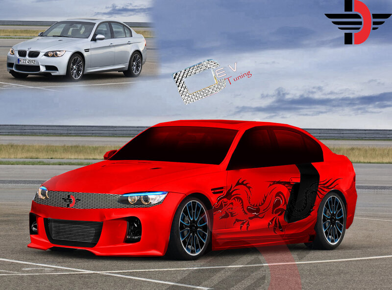 Red Modified Sedan Car — Dynamic