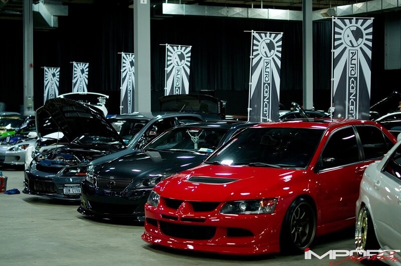 Red Modified Sedan — Dramatic, Night, Photograph, Cars