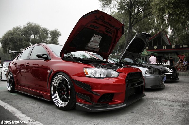Red Modified Sedan — Outdoor