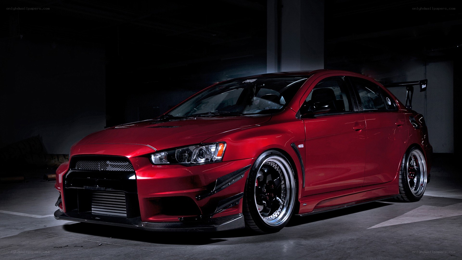 red modified sports car
