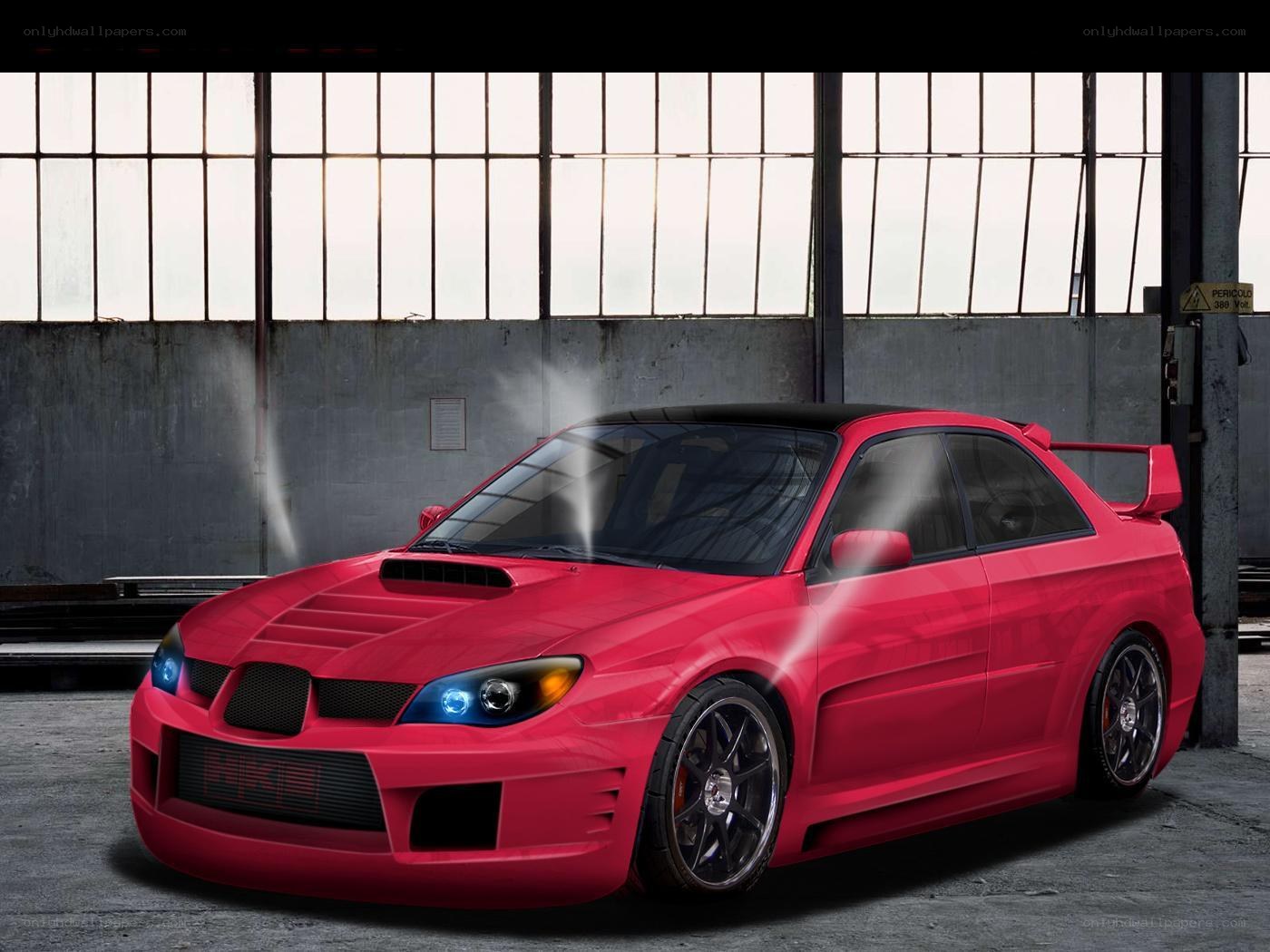 red modified sports car