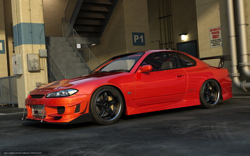 Red Modified Sports Car — Dramatic, Afternoon, 3d Render, Staircase