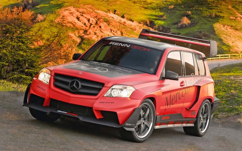 Red Modified SUV — Dramatic