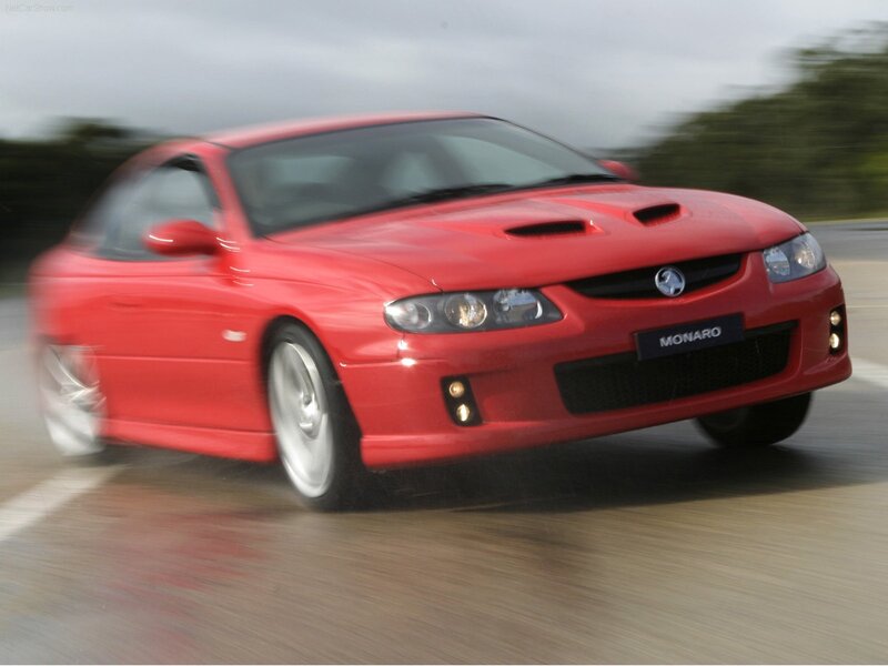 red monaro in motion