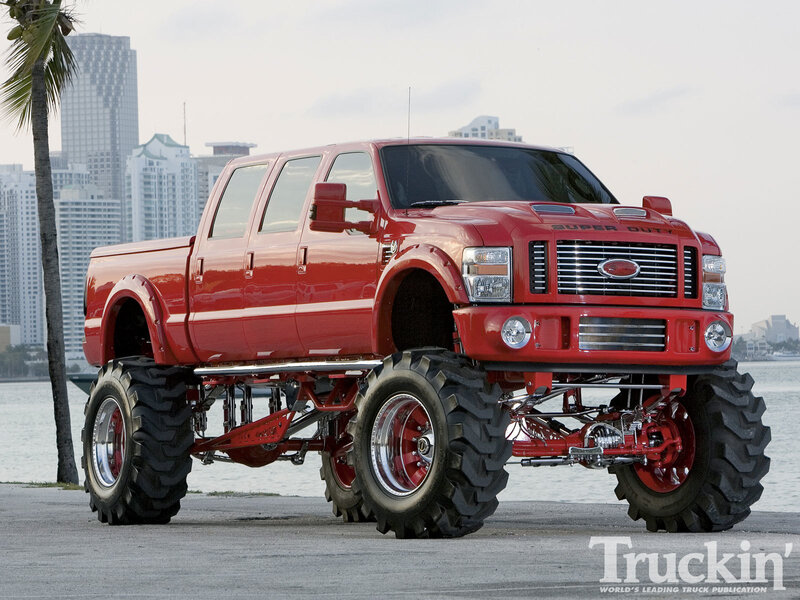 Red Monster Truck — Dramatic