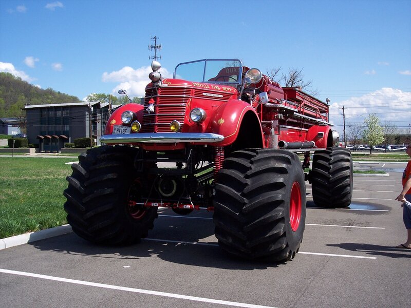 Red Monster Truck Fire Engine