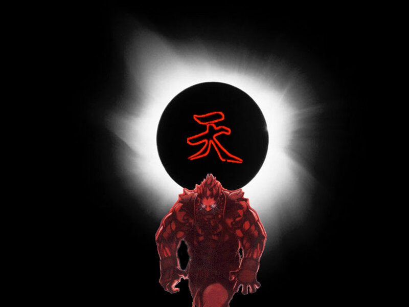 Red monster under eclipse