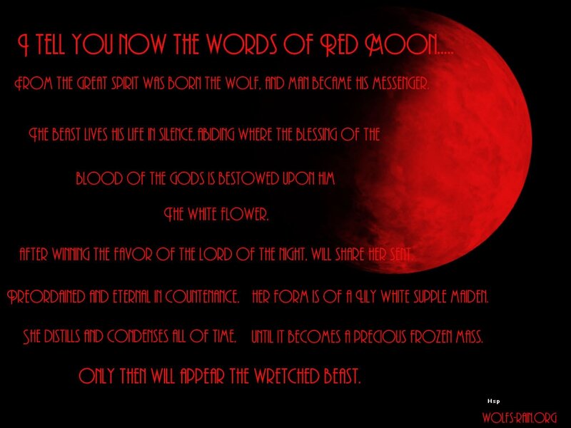Red Moon with Text — Black
