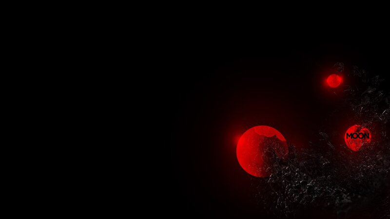 red moons in dark space