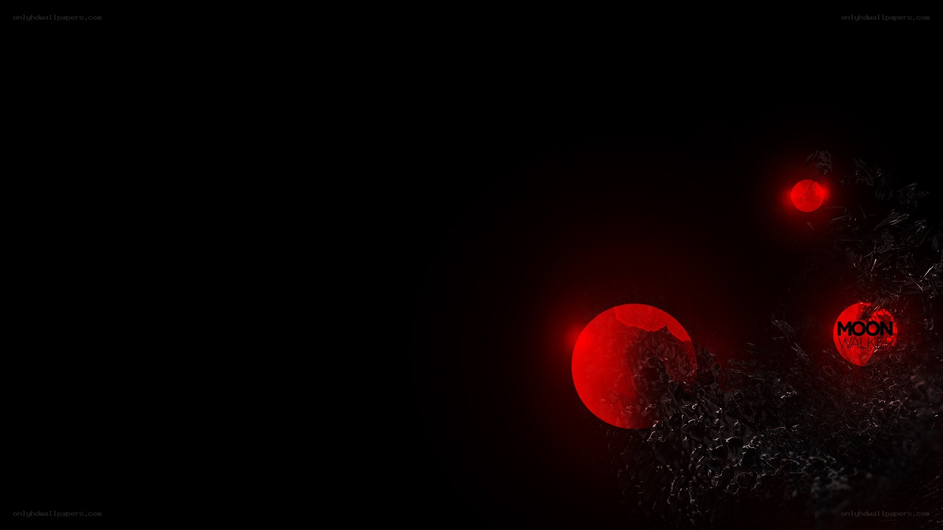 red moons in dark space