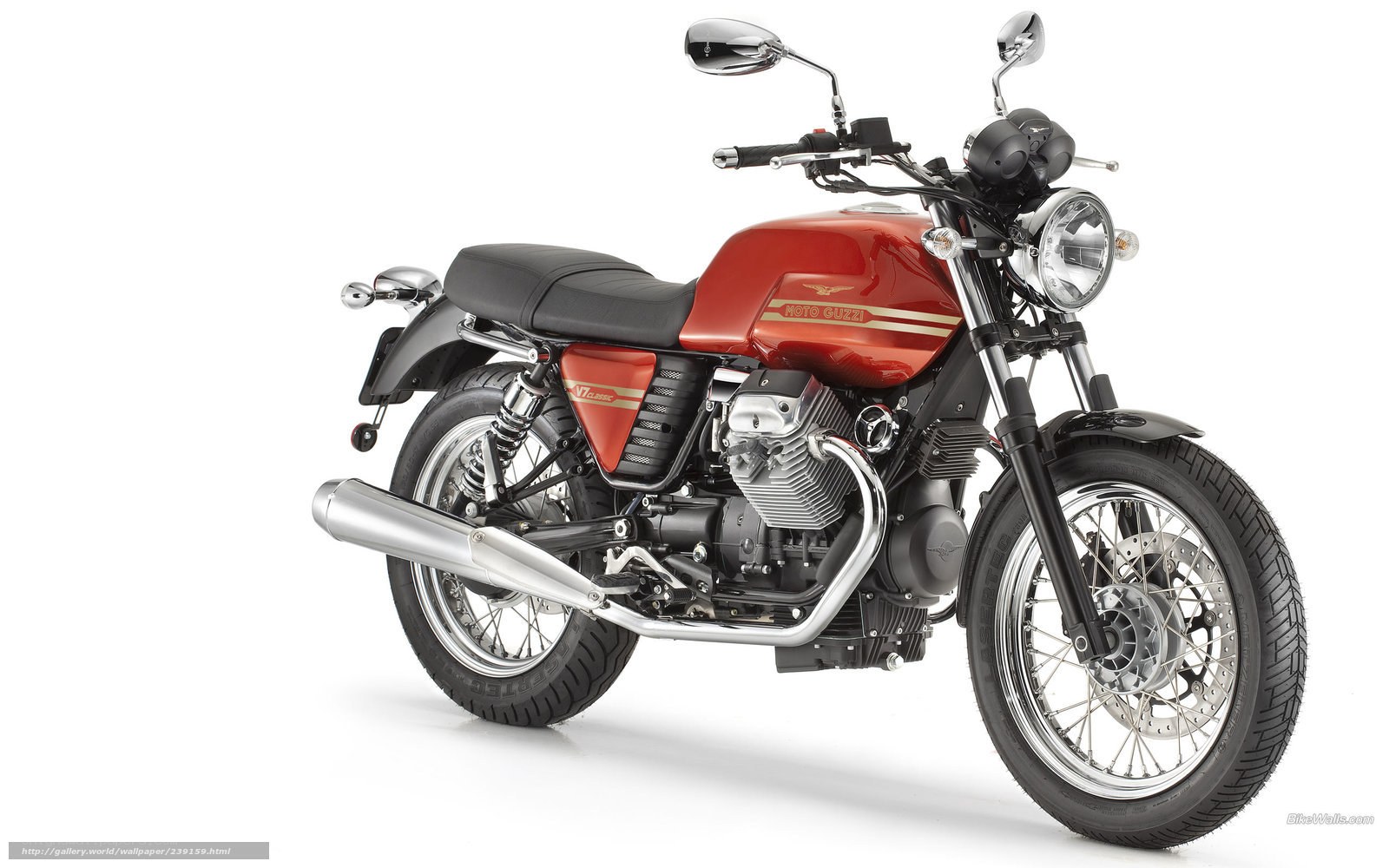 Red Moto Guzzi motorcycle