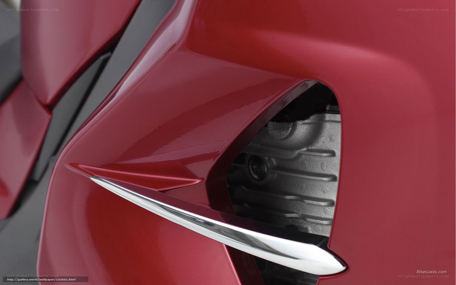red motorcycle body detail