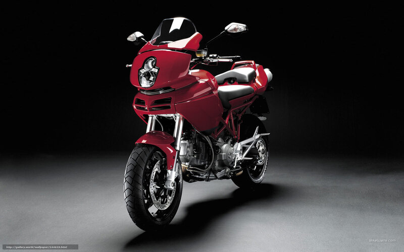 Red Motorcycle — Dramatic, Photograph, Headlight