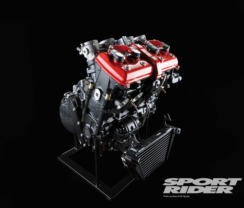 red motorcycle engine display