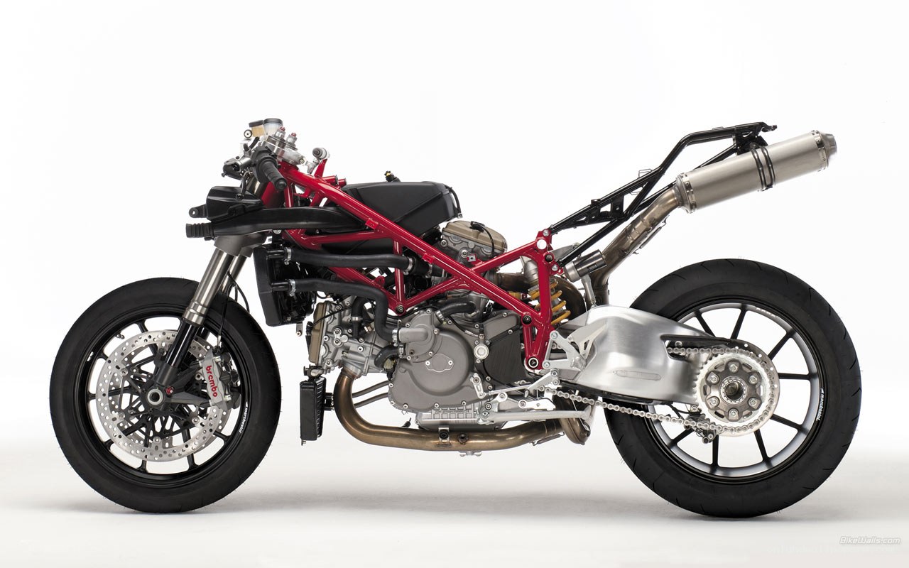 red motorcycle frame