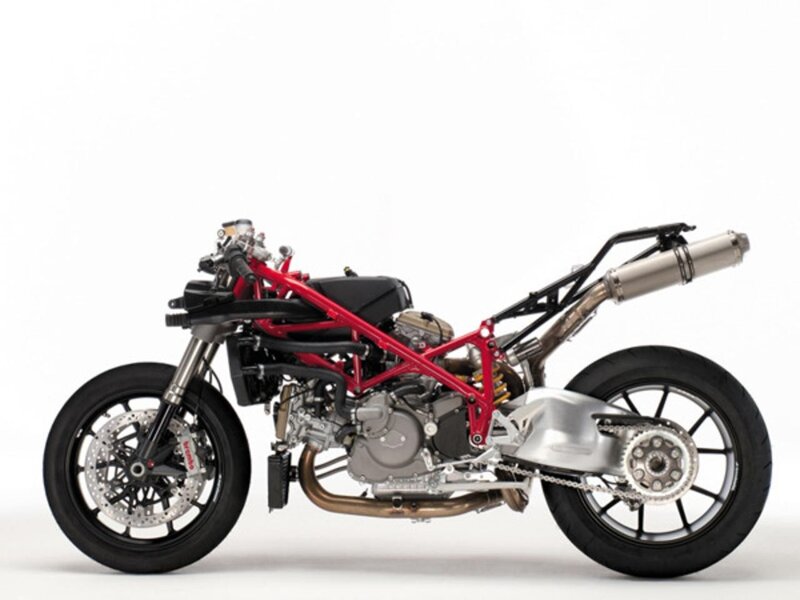 Red Motorcycle Frame — Neutral, Photograph, Engine