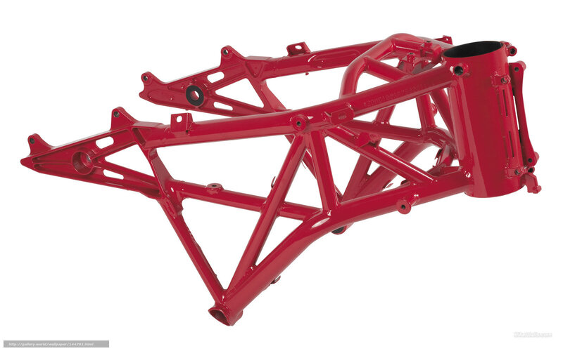 Red Motorcycle Frame — Neutral, Photograph