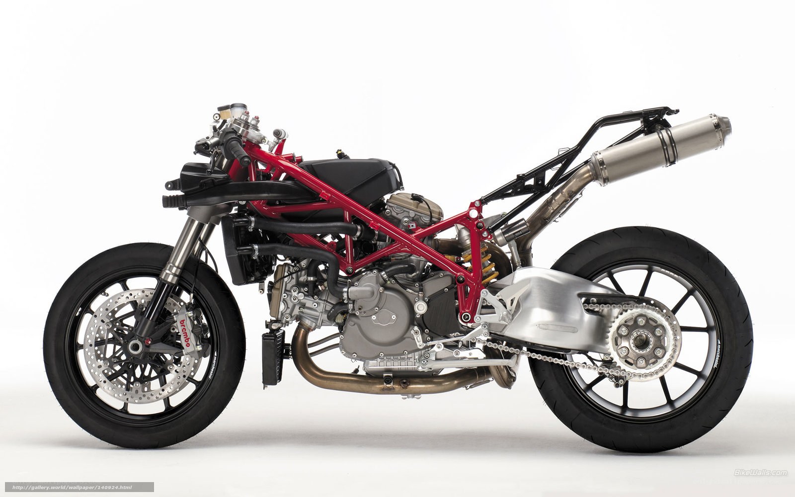 red motorcycle frame