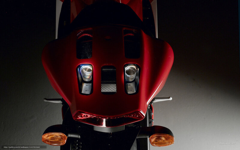 Red Motorcycle Front — Dramatic