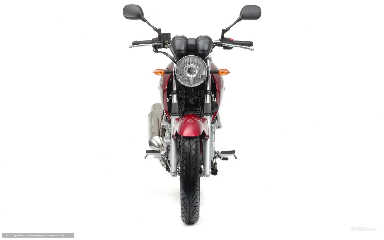 red motorcycle front view