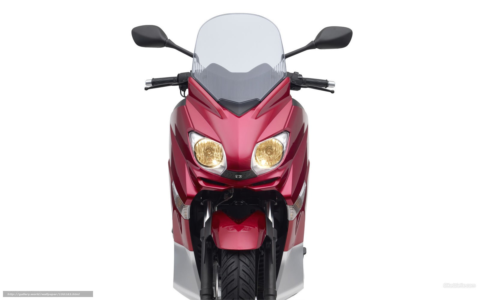 red motorcycle front view