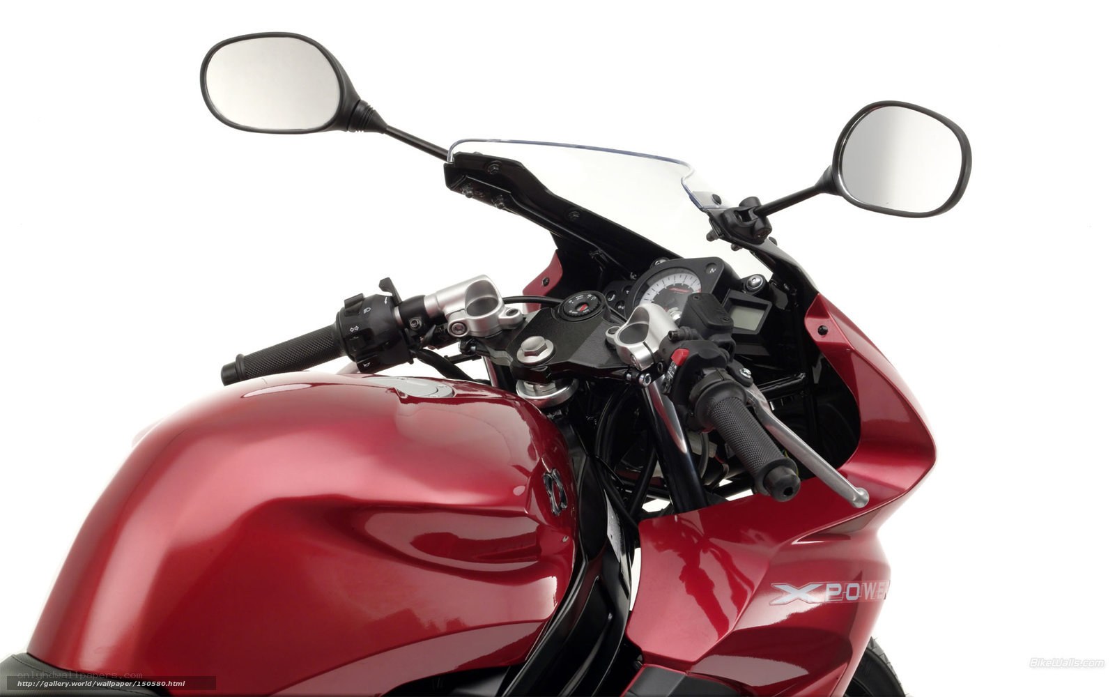 red motorcycle front view