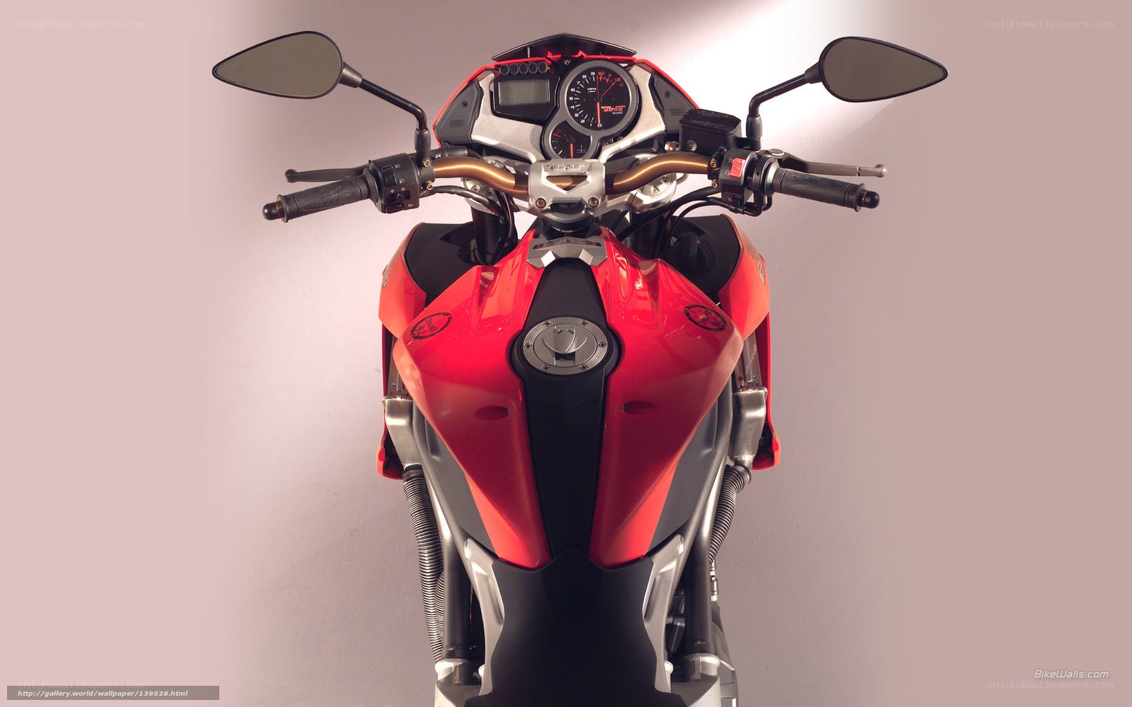 red motorcycle front view