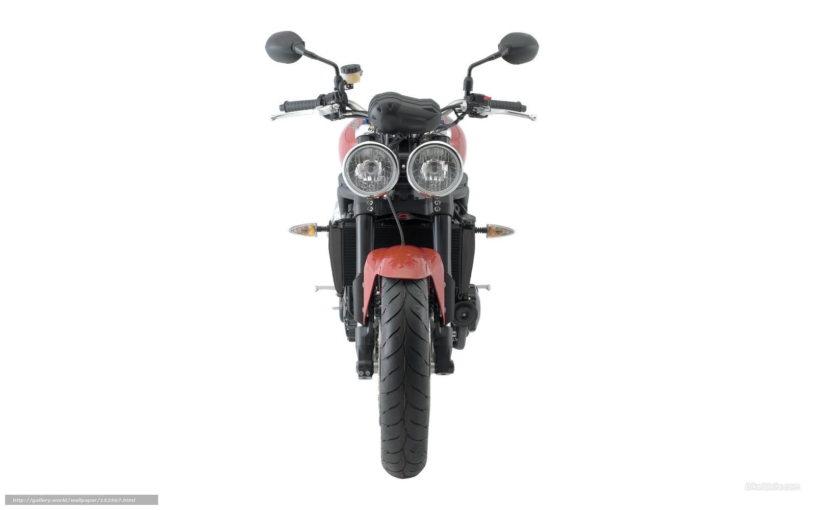 red motorcycle front view