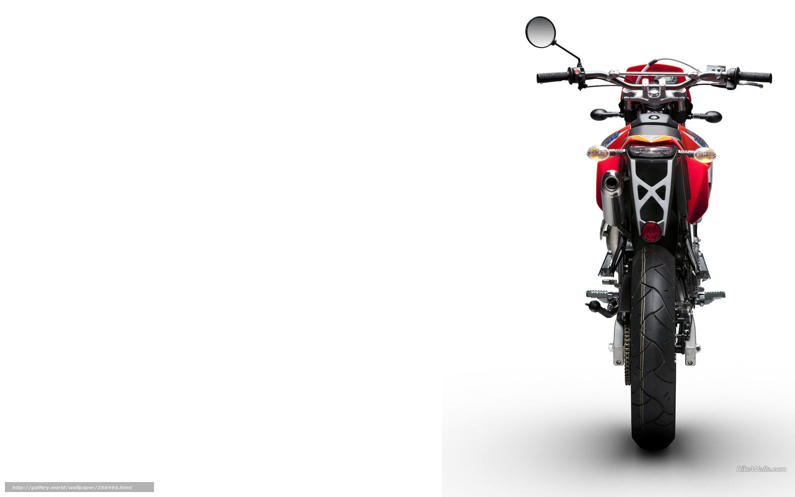 red motorcycle front view