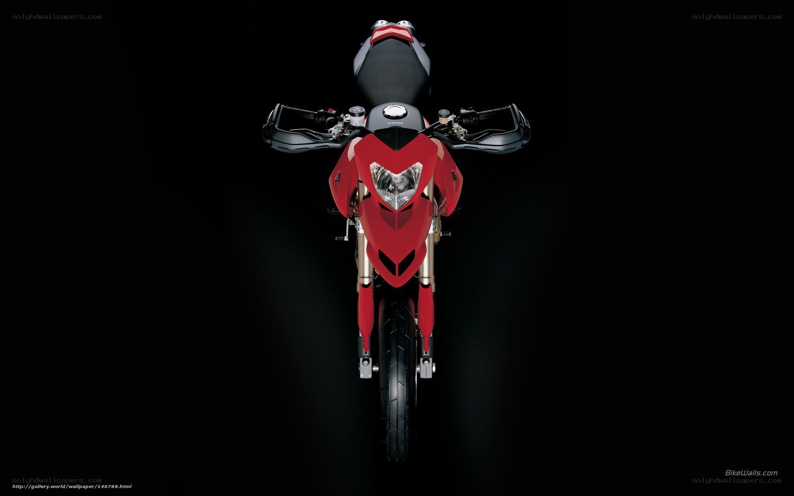 red motorcycle front view