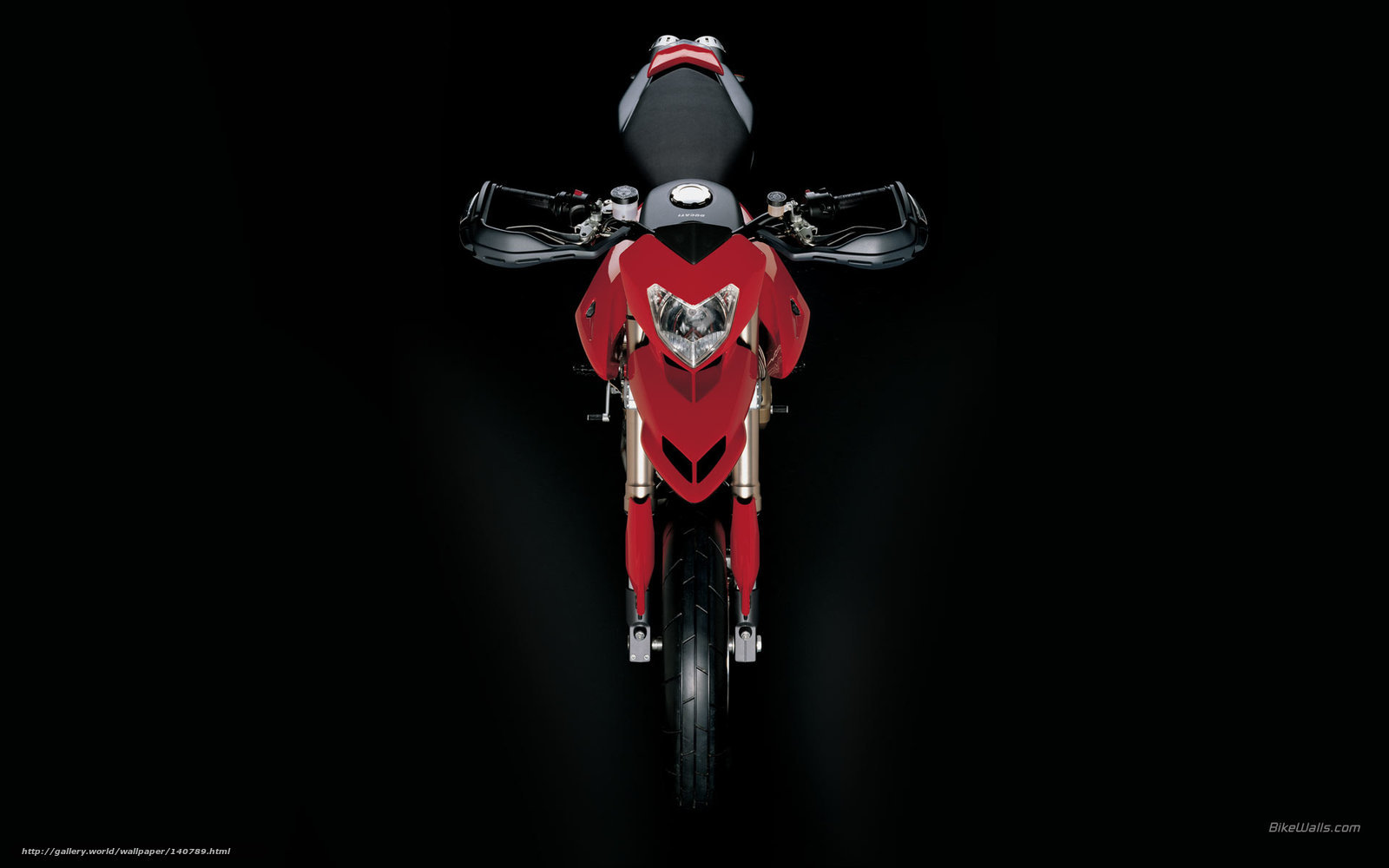 red motorcycle front view