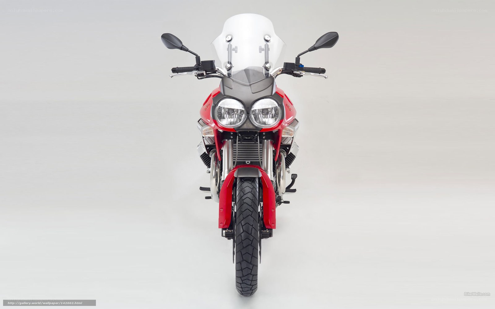 red motorcycle front view