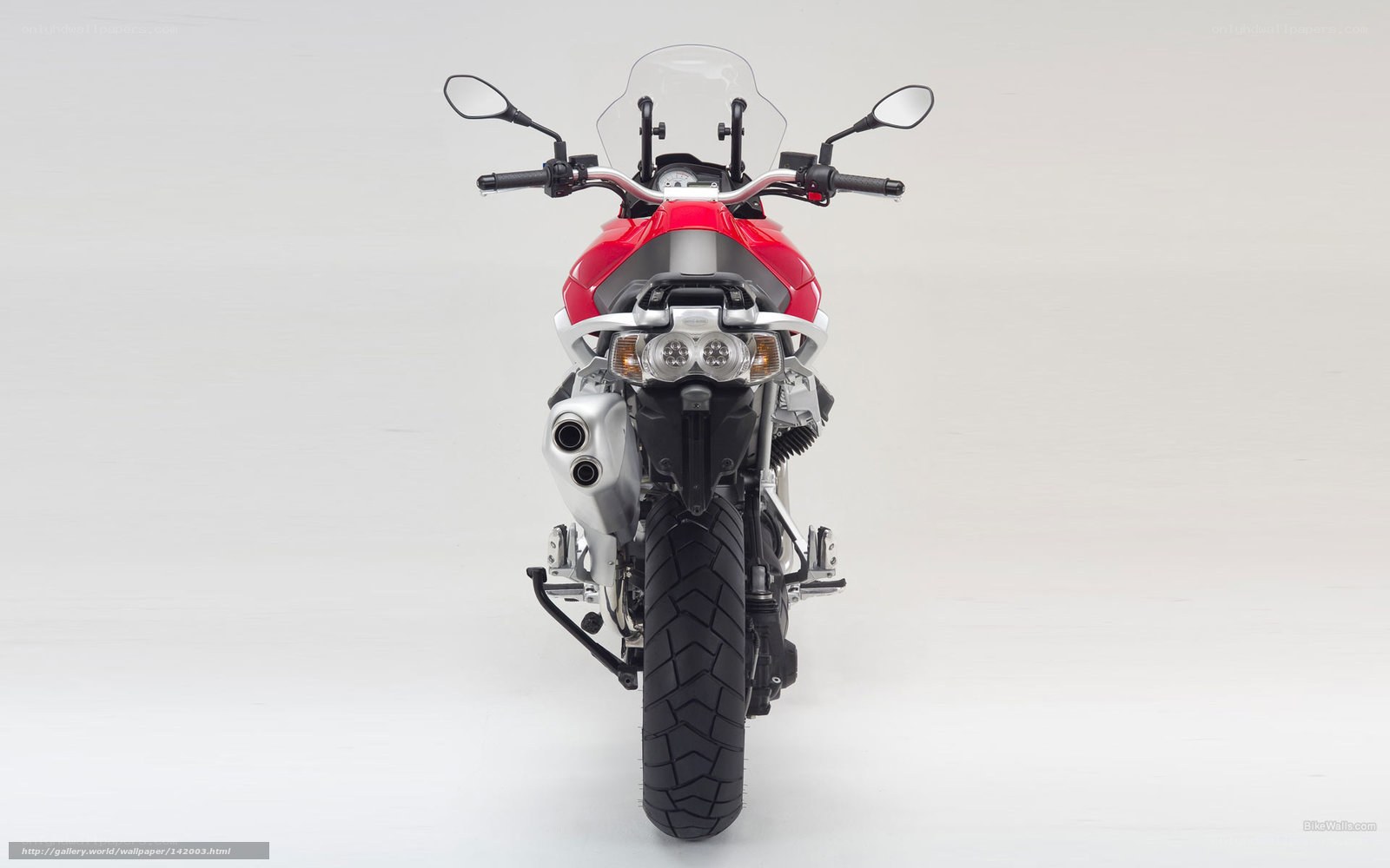 red motorcycle front view