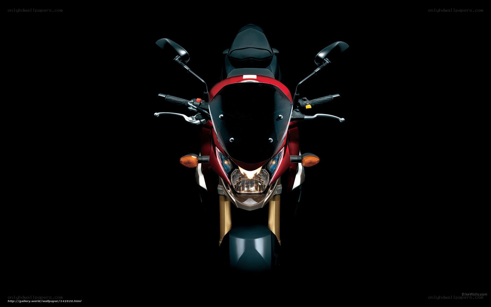 red motorcycle front view