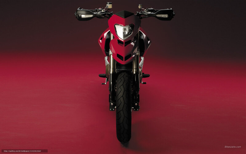 Red Motorcycle Front View — Dramatic, Photograph